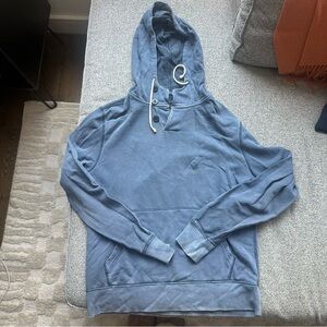 J. Crew Men's Blue Distressed Hooded Sweatshirt